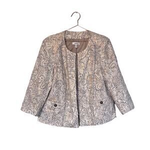 Dress Barn Women's Snake Print Open Front Jacket - XL